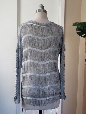 Unraveled Cutout Metallic Top Size M/L!